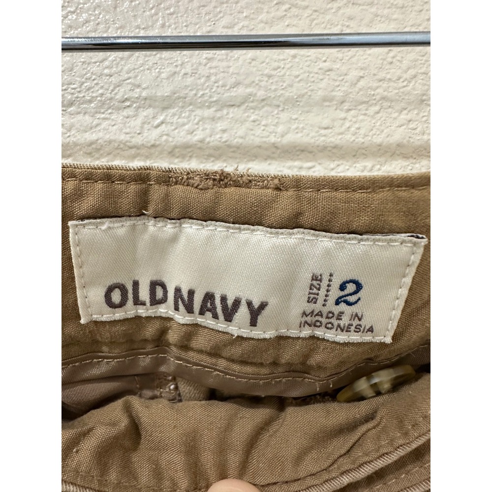 Y2K Old Navy Khaki Chino Pants Tan Straight Leg Size 2 Professional Casual - Picture 4 of 6